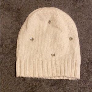 VICTORIA’S SECRET white beanie with fake gems